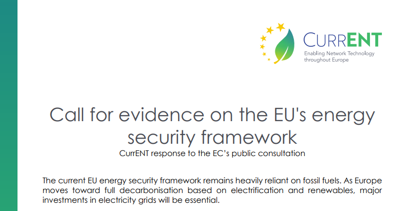 CurrENT responds to the call for evidence on EU energy security ...